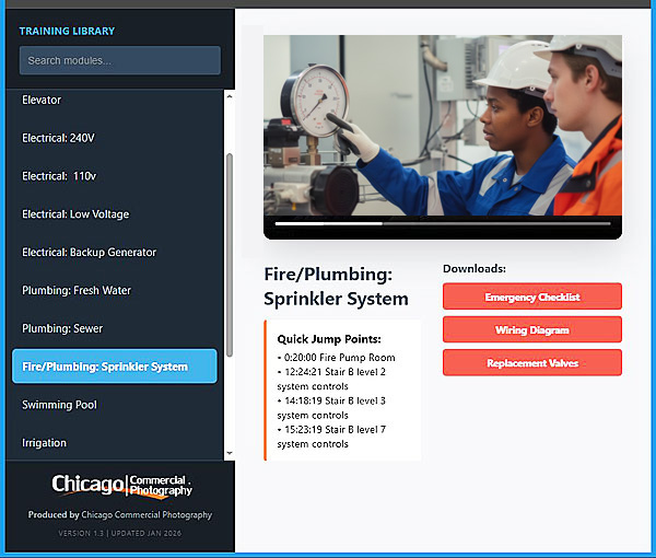 Construction Turnover Video Menu System